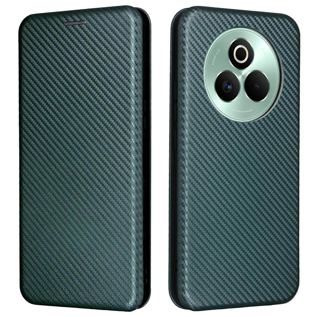 For Realme P3 Pro 5G Case Carbon Fiber Texture Drop-Proof PU Leather Phone Cover