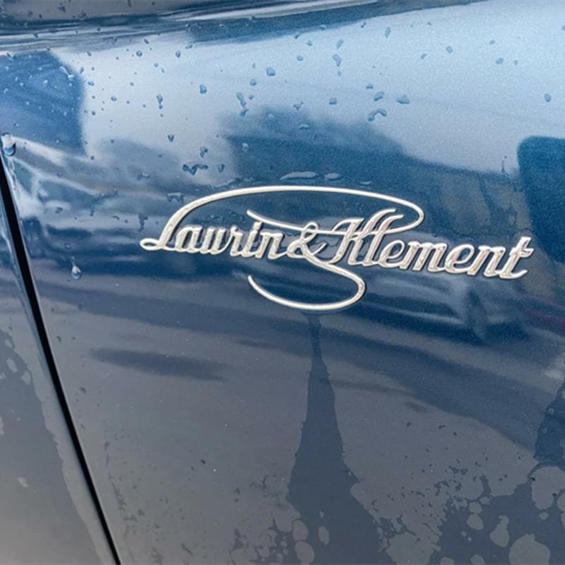 BAVF3 Car-Styling Metal Laurin & Klement Emblem Car Badge For Skoda L&K MK2 Kamiq Fabia Rapid Yaris Kodiaq Octavia Superb Scala Karoq