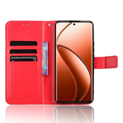 For Realme 12 4G/12+ 5G/Narzo 70 Pro 5G/Narzo 70 5G/P1 5G/13 4G Case PU Leather Crazy Horse Texture Folio Wallet Phone Cover