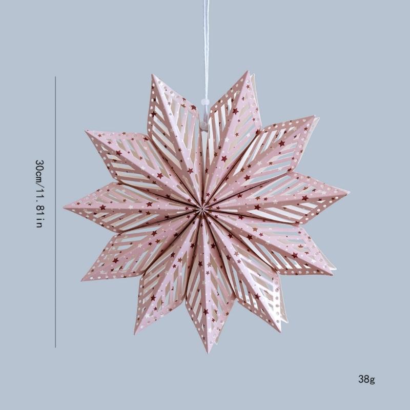 Schneeflocken-Ornament Knitterfestes Papierdesign Saisonale Feier Fensterdekoration Weihnachtsbaumschmuck