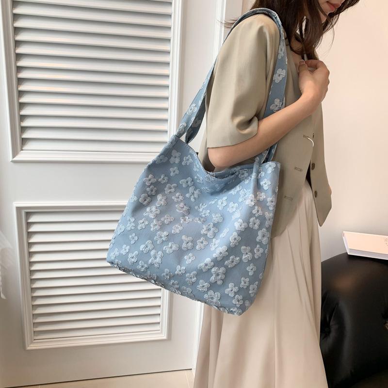 Design Sense Summer New Bag Simple Fairy Flower Lace Shoulder Bag Handbag Artistic