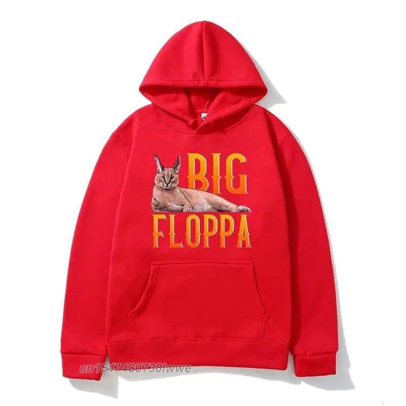Big Floppa Meme Cute Caracal Cat Hooded Sweatshirt Unisex/Women Unisex Oversized Hoodie Guys Cute All-Match Black Pullover Hoodies