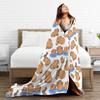Capybara Pattern Blanket Flannel Autumn/Winter Cartoon Cute  Multifunction Lightweight Throw Blanket for Bed Office Quilt