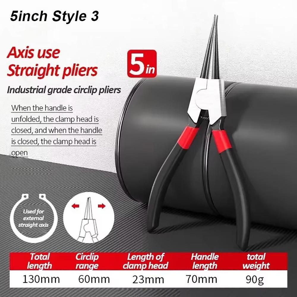 1Pcs 5/7/9inch Straight Tip Pliers  for Removing Installing Puller Locking Rings Shafts