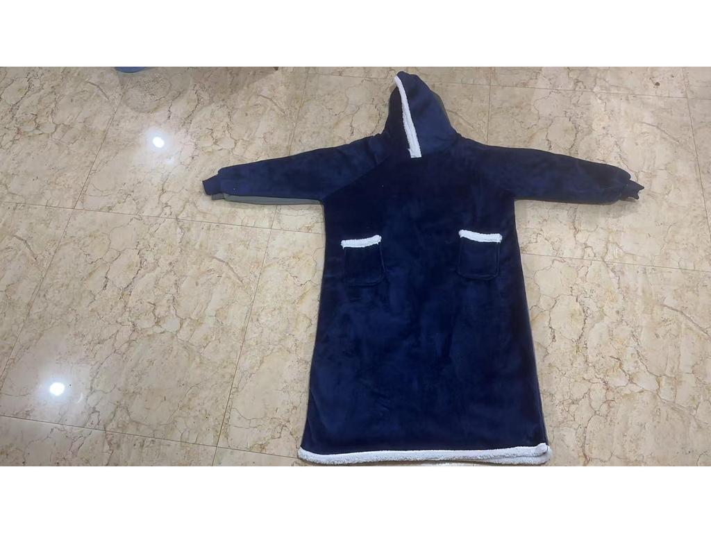 Ekstra lang brukbar teppe-hettegenser - Oversized varm genser for avslapning