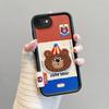 KEYSION Cartoon Cute Plush Embroidery Case for iPhone SE 2020 2022 with Lanyard Shockproof Phone Cover for iPhone 8 7 6s Plus