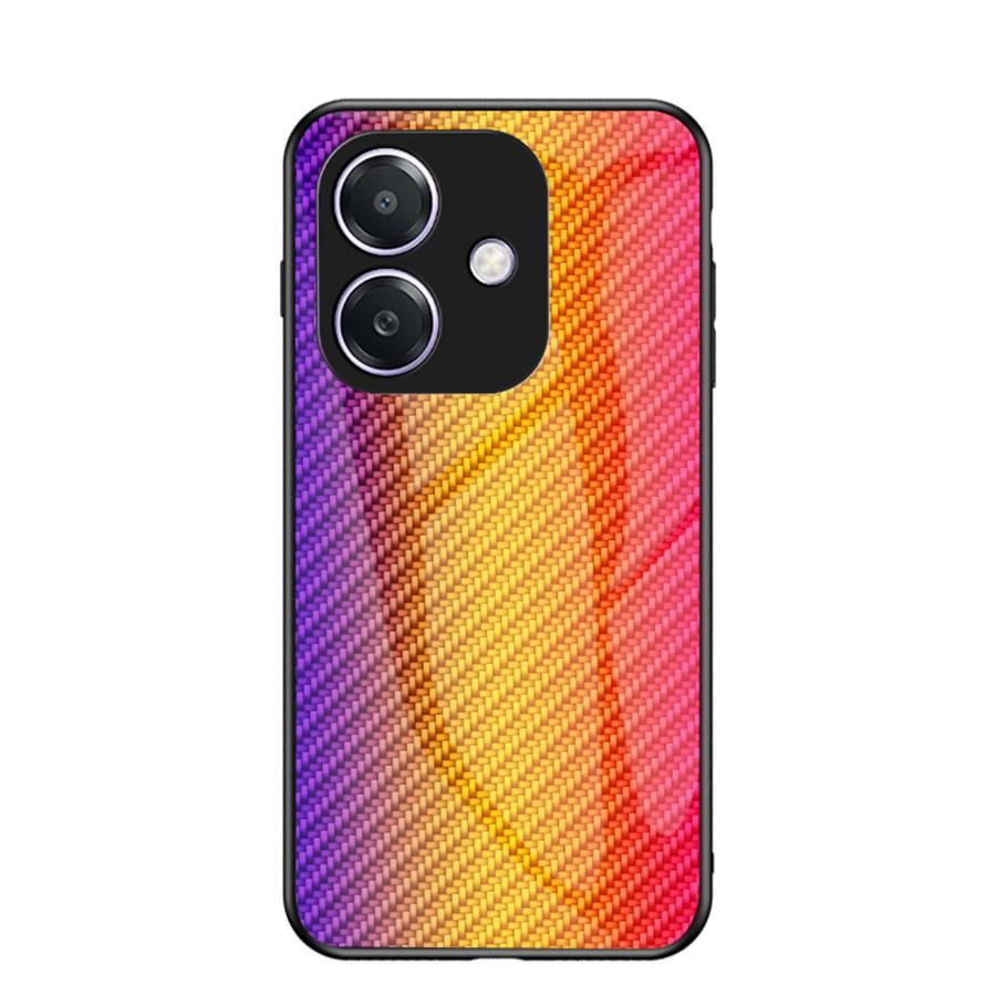 Colorful Tempered Glass Case For Vivo Y72 Y52 5G Y19S Realme 6 8 10 14 Pro XT C30 C3 C63 C61 C75 C31 OPPO A53 A52 A72 Reno 13 Stripe Back Phone Cover