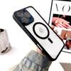 Luxury Transparent Hard Case For iPhone17 Air 16 15 14 13 12 11 Pro Max Plus Magsafe Wireless Charge Camera Lens Cover