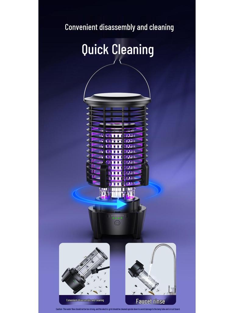 2024 Starship Electric Mosquito Killer Lamp: Outdoor Waterproof Fly Catcher & Repellent for Camping & Courtyard.