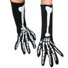 Five Finger Skull Claw Rukavice Střední délka Bílé rukavice Skeleton Rukavice Punk Halloween Cosplay