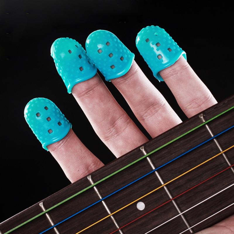 15Pcs Silicone Finger Protector Sleeve Cover Anti-cut Heat Resistant Anti-slip Guitar Finger Picks Fingers Cover