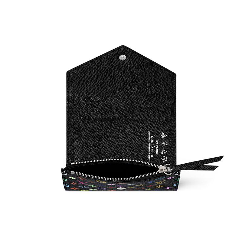 Louis Vuitton X Takashi Murakami Victorine Monogram Snap Wallet Women Wallet Black M14163