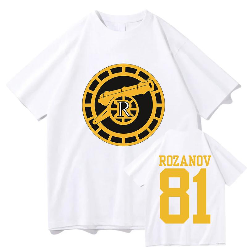 SpringSummer New Boston Raiders Rozanov 81 Printed Cotton Loose Short Sleeve Round Neck MensWomens Casual Fashion Tshirt