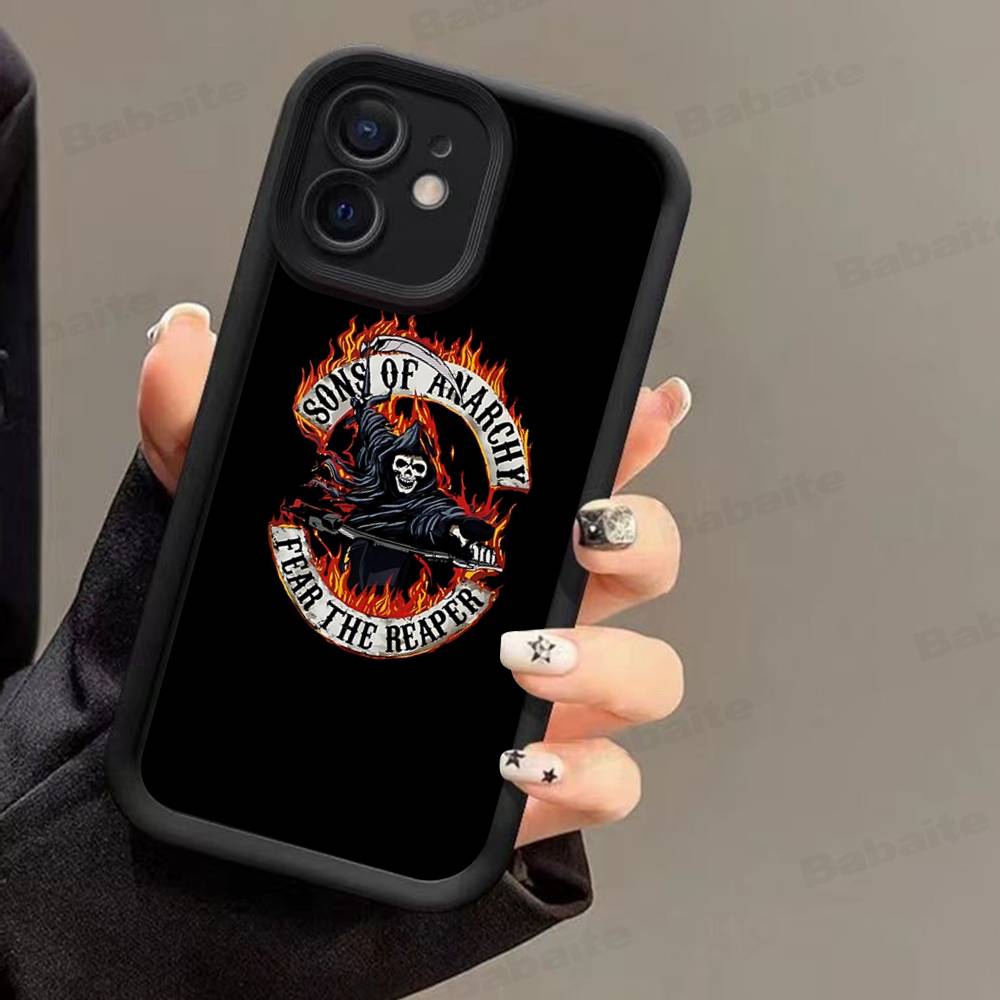 Custodia per Telefono TV Sons Of A-Anarchy per iPhone 17 16 15 14 13 11 12 Pro Max Plus Cover Posteriore Protettiva