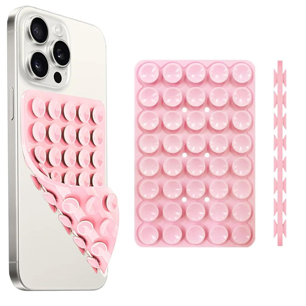 Silicone Suction Cup Phone Holde Multifunctional Fixed Anti-slip Mobile Fixture Double Sided Detachable Phone Rubber Sucker Pad 5