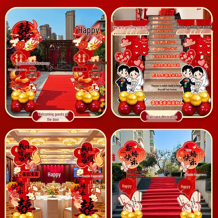 Wedding Balloon Stand Decoration for Courtyard Entrances and Pathways