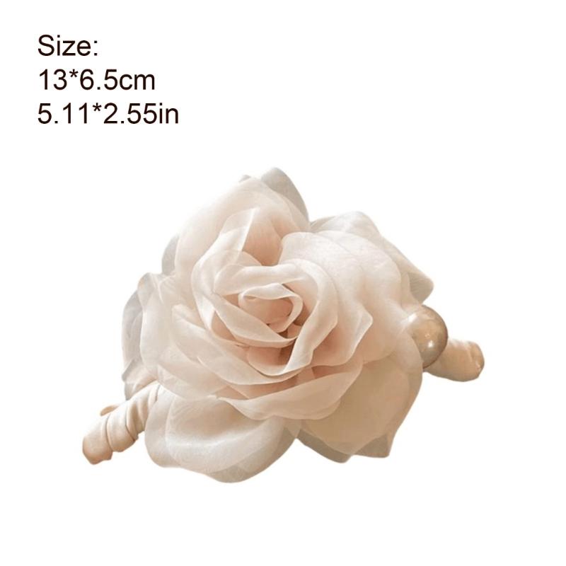 Flower Hair Claw Clip For Women Barrette Slip Resistant Hair Accessory Elegant Design Styling