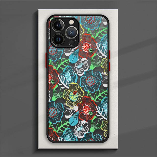 

Матовый чехол для телефона Samsung Galaxy S23 S22 S21 S20 Fe Ultra S10 S9 S8 Plus S10e S10lite Note 10plus 20ultra 8 темно-синий цветок Samsung Note 20Ultra