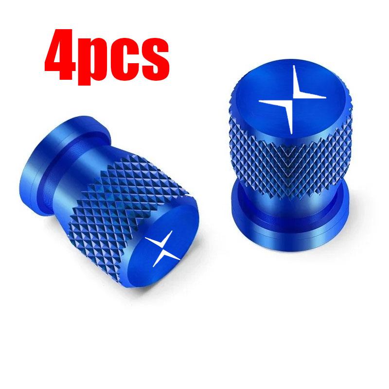 4PCS Colorful Car Accessories Car Tire Valve Cap For Volvo Polestar 1 Polestar 2 Polestar 3 Polestar 4 Polestar 5