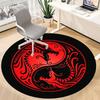 1pc Yin Yang Dragons Office Round Area Rug, Under Office Chairs Bedroom Living Room Home Decor, Room Deco, Available in Various Sizes