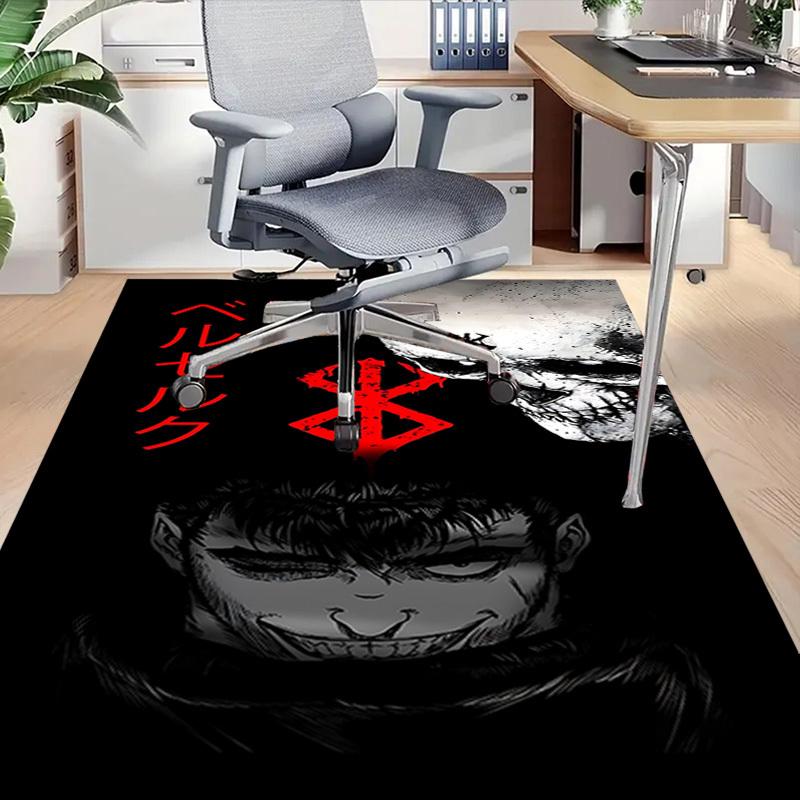 1pc Berserk Carpet Anti Slip Polyester Floor Mat for office,Bedroom