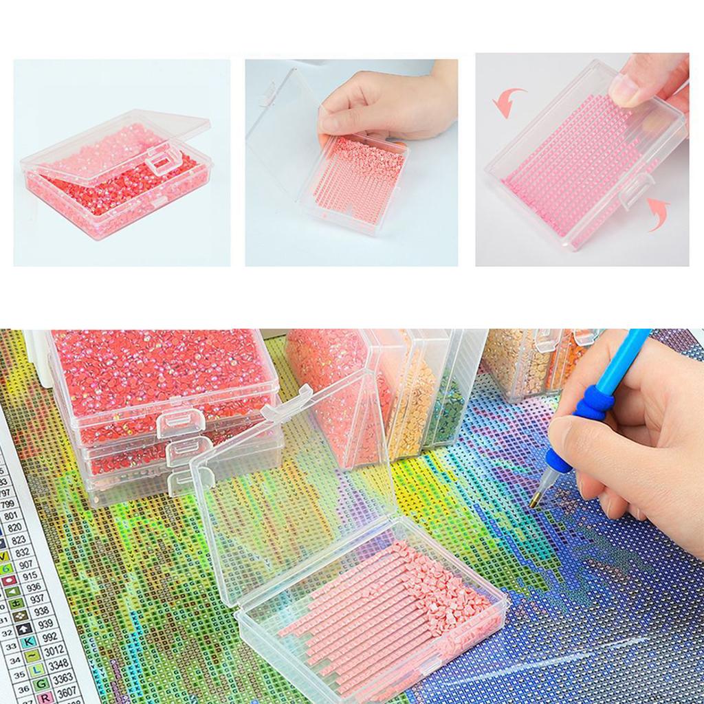 30pcs Diamond Art Storage Containers with Lids Diamond Art Storage Containers Trays for 5D Art Beads Storage