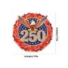 Elegant American 250Th Year Badge Independence Celebration Brooch Polished Zinc Alloy Chest Pin For Formal Wear