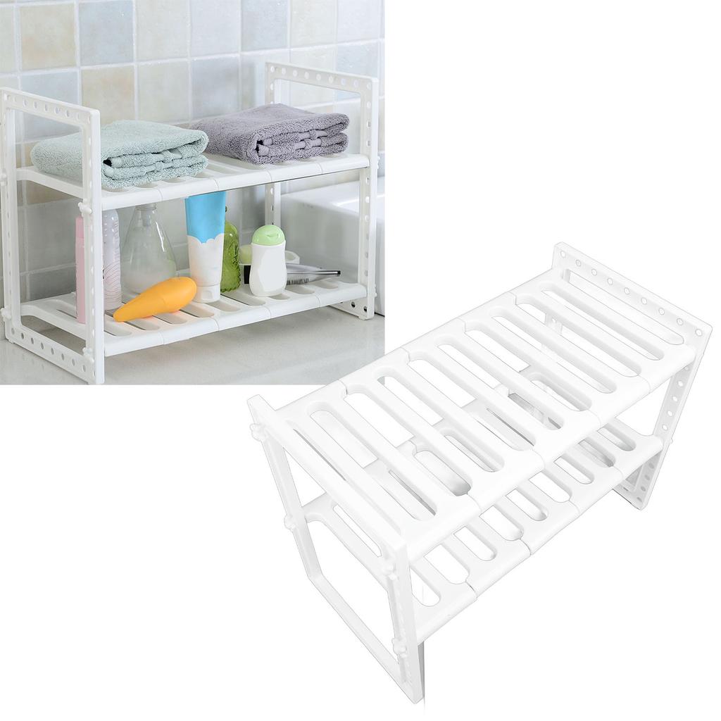 Under Sink   2 Tiers Multifunctional Stretchable Large Capacity Under Counter Storage