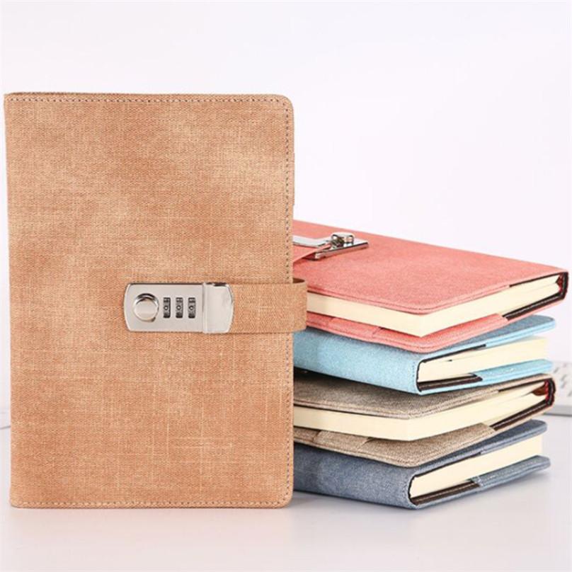 Fashion Creative Password Lock Notebook Code Book Office Supplies