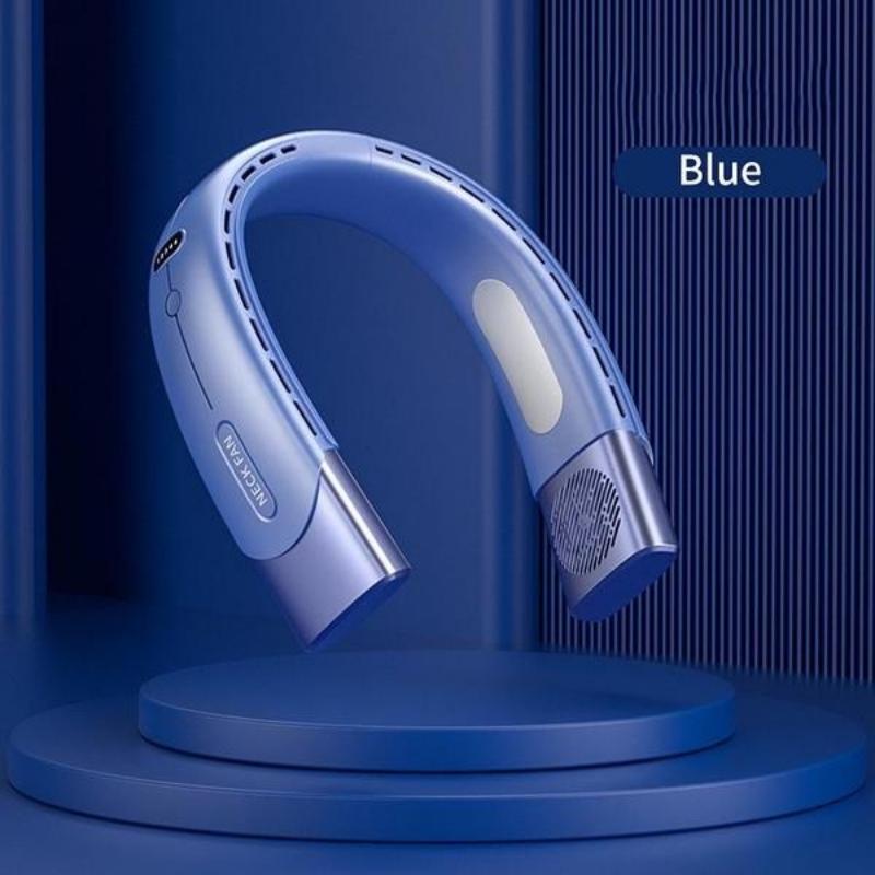 Ventilator portabil pentru gât cu semiconductor de răcire, reîncărcabil, 4000 mAh, fără lame, fără lame, pentru gât (1200/4000mAh două dimensiuni)