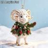 Shining Goat Hanging Ornament 2D Flat Artificial Rhinestone Animal Hanging Decoration Embossed Pattern Goat Bag Charm
