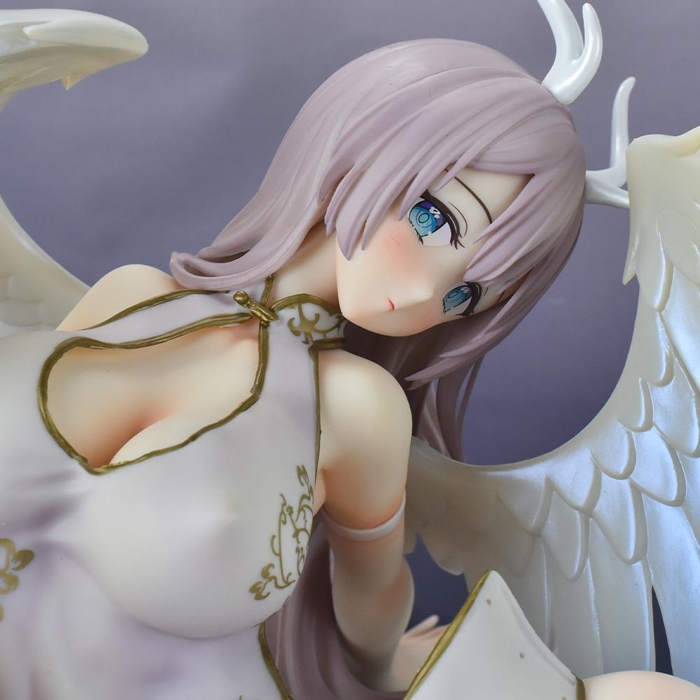 MX Anime Sexy Figures Girl White Angel 1/4 Ver. PVC Action Figure 18 ± for Adult Collection Perfect Gift Model Toys 13CM
