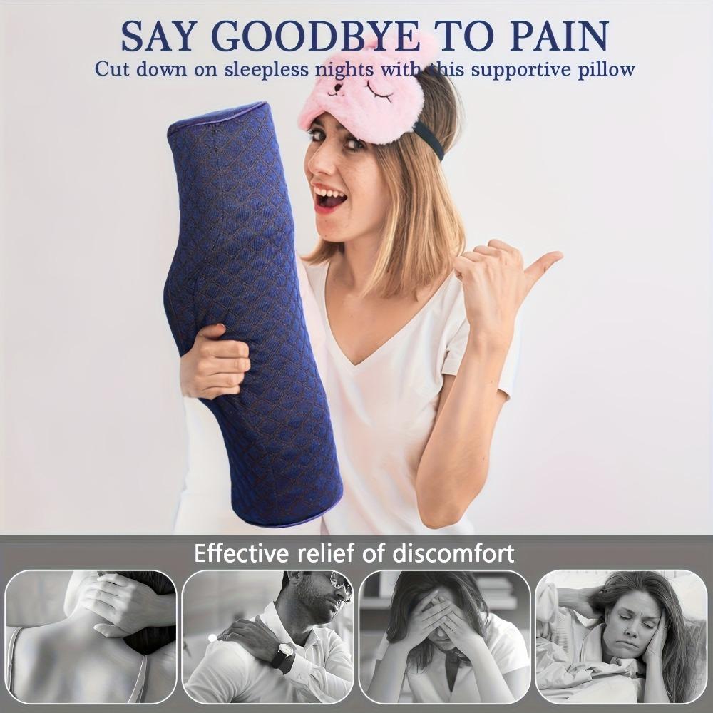 Cervical Neck Pillow Pain Relief Sleeping Roll Pillow Memory Foam Stiff Neck Pain Relief Travel Bolster Pillow Bed Back Sleepers