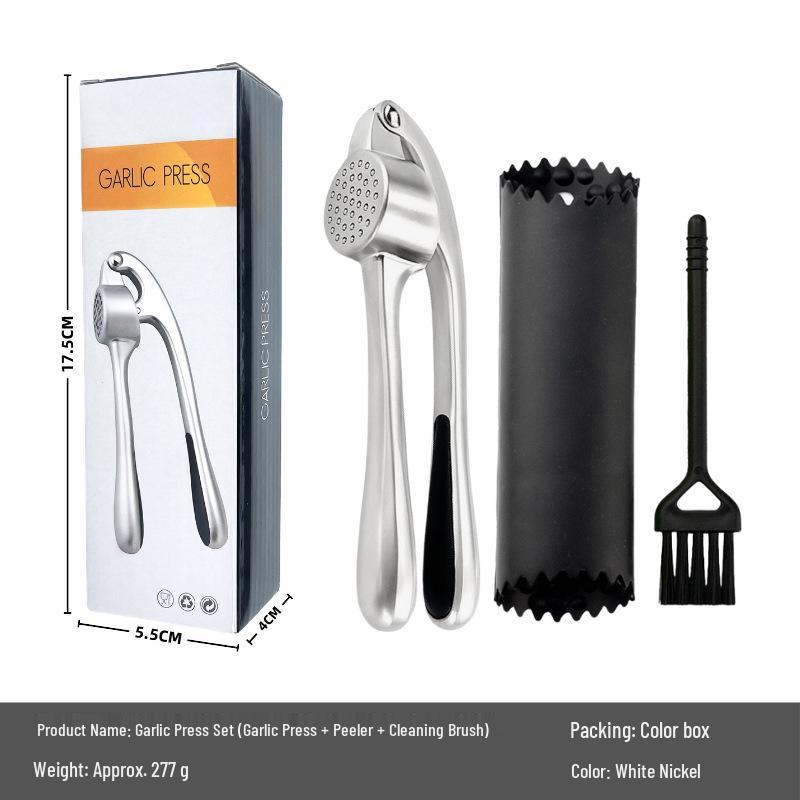 Multifunctional Zinc Alloy Garlic Press & Mortar for Home Use