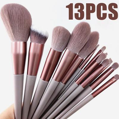 13 vnt Makiažo šepetėlių rinkinys Makiažo maskavimo šepetėlis skaistalų pudra šepetėlis akių šešėlių paryškinimo šepetėlis Kosmetikos grožio priemonės