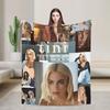 Soft BlanketKids Adult Camping Singer TINI STOESSEL Futtura Album  Throw Blanket Flannel Bedspread Couch Chair Sofa Bed Funny