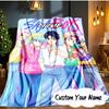Custom Name Fantasy Night Trio K-Pop Blanket  Ideal Bedding Blanket Perfect for Travel, Camping, Living Rooms, Offices, Sofas, Fan Christmas Gift