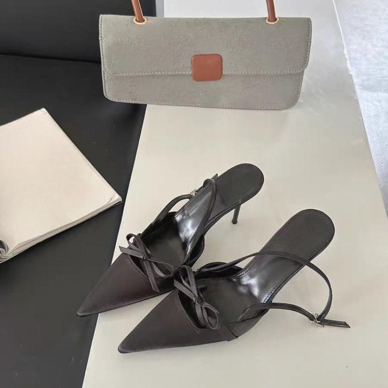 Fashion Pointy Single-shoe Women Design Spring Stiletto Sandals French with Skirt Temperament High Heels Kawaii Shoes Zapatos De Mujer