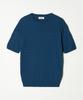 TRADCLUB Cable Round Short Sleeve Knit 7 Colors (Type A)