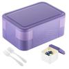 BPA-Free Plastic Bento Box Kids Adults Microwave-Safe Leakproof Lunch Container Double-Layer Food Storage In 9 Colors