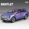 1/24 Bentayga SUV Alloy Car Diecasts & Toy Vehicles Car Model Sound and Light Pull Back Car Toys for Kids Gifts