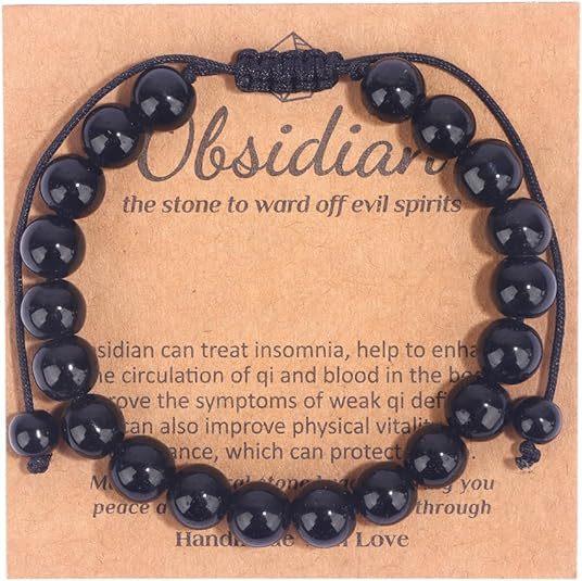 Hot Selling Natural Stone with Cardboard Beaded Elastic String Bracelet Crystal Agate Tiger Eye Stone Wholesale Bracelet Jewelry