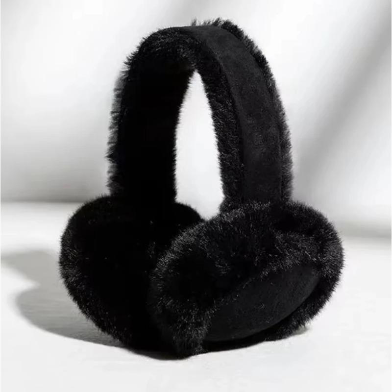 Wool Plush Earmuffs Ear Warmers Women New Khaki Fashion Sheepskin Fur Earmuffs For Winter Warm Headphones Muffs Woman Cover
