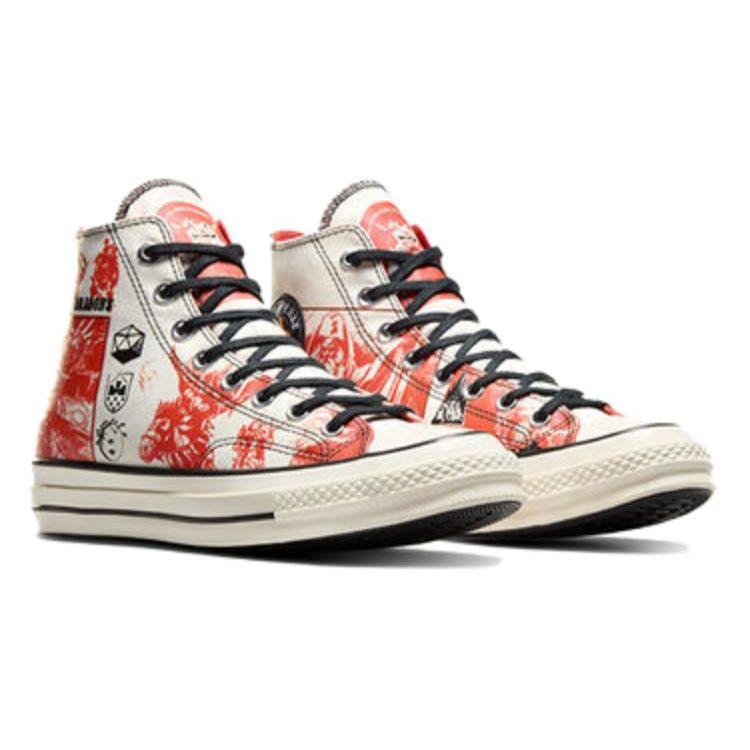 Converse Dungeons & Dragons X Chuck Taylor All Star High Egret Red Unisex Sneakers Cream Black Multi-Color A09883C
