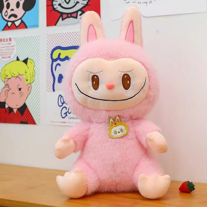 1 Piece 22CM Labubu Plush Doll Toy Cartoon Cute Girls Suppleness Doll Pillow