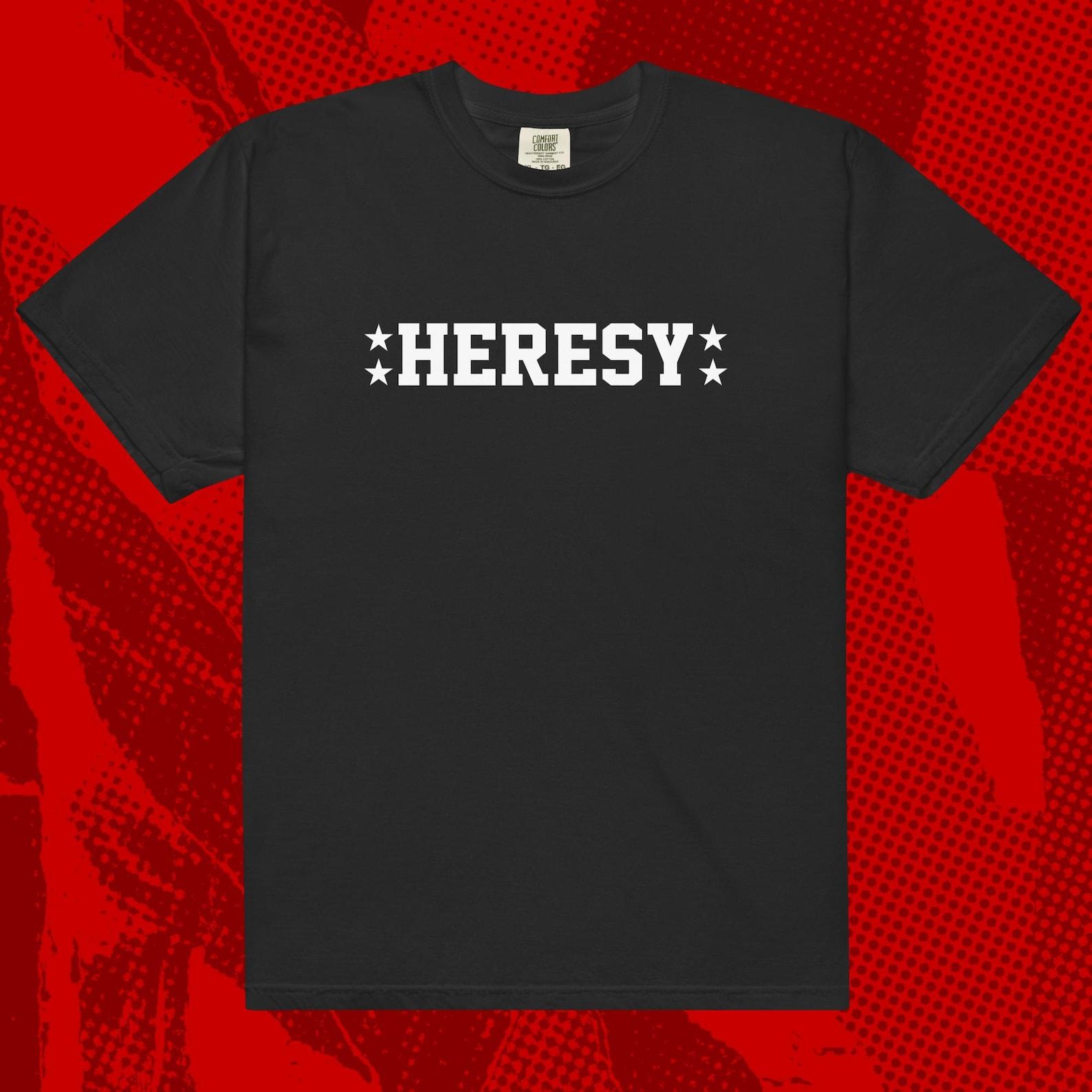 Heresy Logo Shirt | Crust Hardcore Punk Spazz Disrupt Dropdead Tragedy S