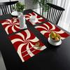 1PC Vortex Linen Meal Mat Are Durable and Suitable for Families for Holiday Dining Decoration Festive and Beautiful