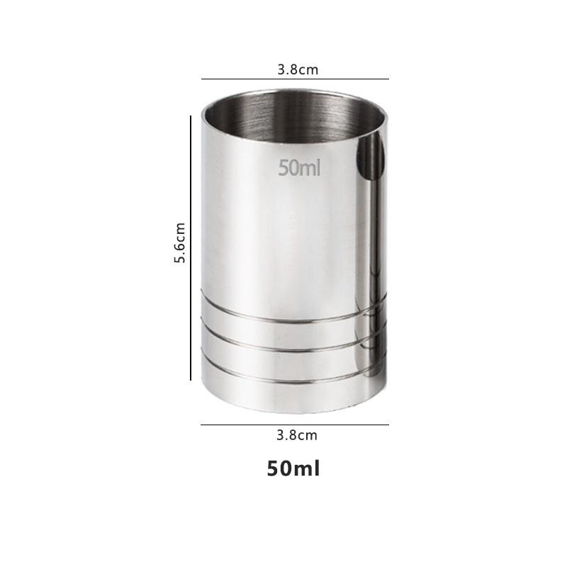 25/35/50Ml Stainless Steel Measuring Cup Cylindrical Cocktail Ounce Jigger Wine Drink Measurer Bartending Bottle Bar Accessory