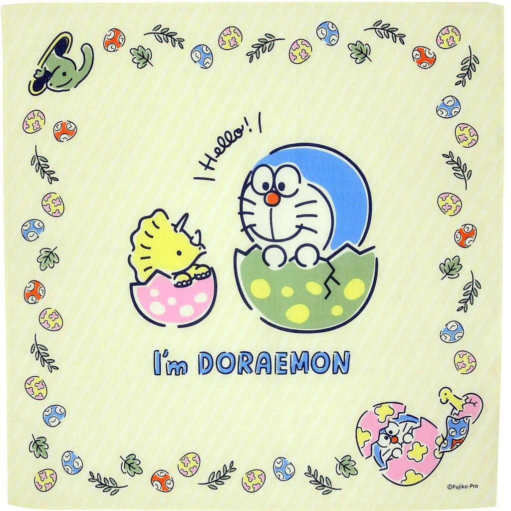 Marushin Hello 2825004300 "I'm Doraemon" Handkerchief, Friends, 100% Cotton,