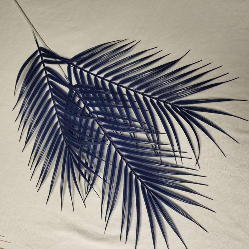 Artificial Plastic Palm Leaves Three Pronged Greenery Wedding Props Photography